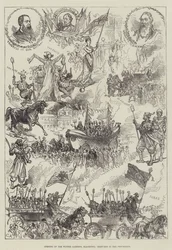Opening of the Winter Gardens, Blackpool, Sketches in the Procession